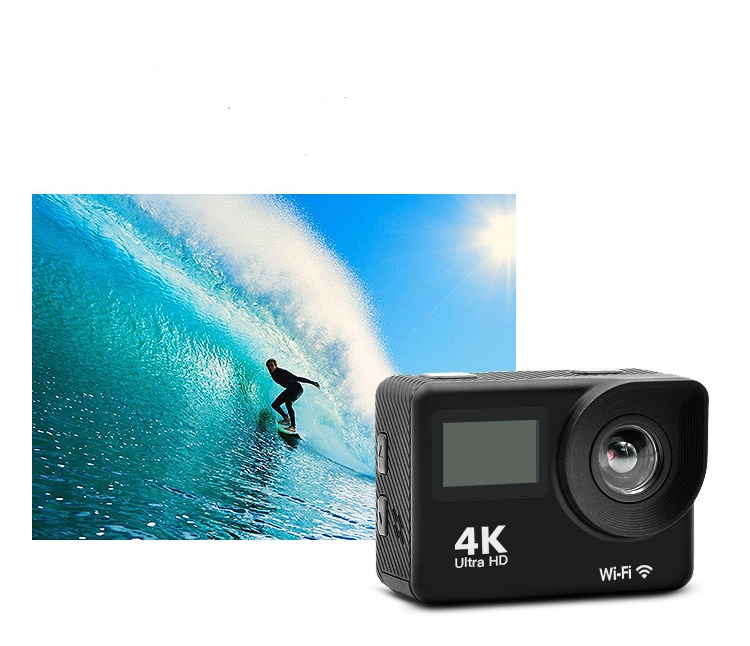Cámara de movimiento WIFI con pantalla dual 4K HD - Imagen 3