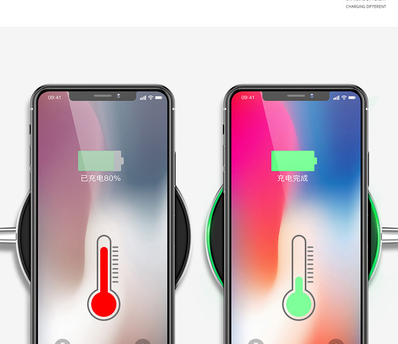 Cargador inalámbrico para iPhone, almohadilla de carga inalámbrica rápida para Samsung de alta velocidad - Imagen 9