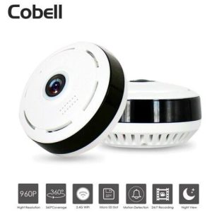Cámara IP Cobell 960P Wifi para seguridad del hogar, inalámbrica, panorámica de 360 grados, CCTV, visión nocturna, lente ojo de pez, VR