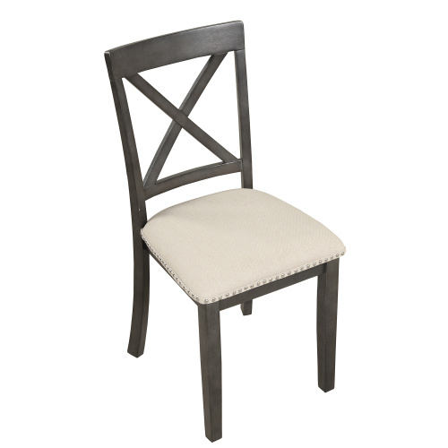 Orisfur. Juego de mesa y sillas de comedor de 5 piezas para 4 personas, mesa de madera maciza para cocina con 4 sillas. - Imagen 2