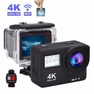 Cámara de movimiento WIFI con pantalla dual 4K HD