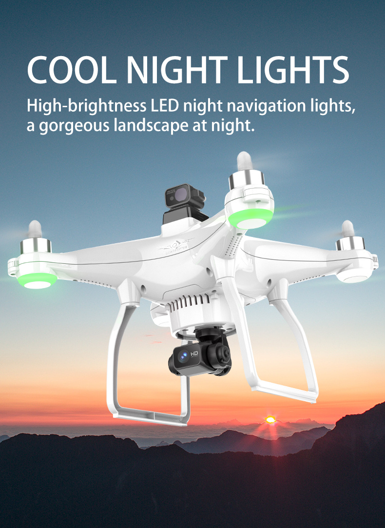 Drone con GPS dual y cardán mecánico de tres ejes 4K HD con láser para evitar obstáculos - Imagen 2